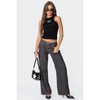 Pinstripe Low Rise Jeans - Color: BLACK, Size: M