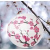 Auch 5 Pack Chinese Japanese Pink Cherry Flowers (12" Diameter)