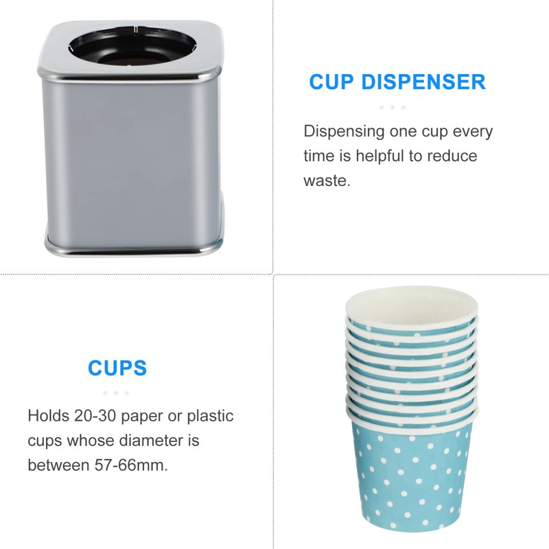Bathroom Cup Dispenser 3 oz Countertop：Disposable Paper Cup Holders Compact