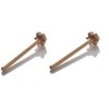 LARES Children's Baking Accessories, 2 x Children's Whisks, 17 cm, Beech Wood/Non-Stick Coating, Made in Germany