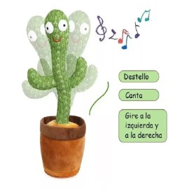 KFMX Cactus Peluche Bailarin Canta Graba Educativo Aprendizaje