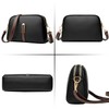 Black Shell Bag 1 Piece PU Leather Wallet Shoulder Bag