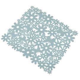 Macosa UMEN168BG Sink Insert Blue Flowers Plastic Sink Mat Sink Mat Non-Slip Sink Liner Sink Protector Mat Kitchen Frost Blue Light Blue