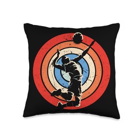 Volleyball Net Outdoor Volleyball Essentials Sunset Team Volleyball Arm Sleeves Volley Ball Throw Pillow, 16x16, Multicolor