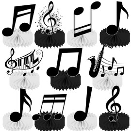 Musical Notes Party Table Decorations 11Pcs Music Party Honeycomb Centerpieces for Music Notes Theme Birthday Party Baby Shower Supplies