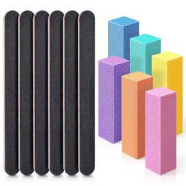 Triko Set de 12 piezas de Limas de Pulidores de Uñas, Limas para Uñas, Kit de Herramientas de Manicura y Pedicure Profesional, Pulidores en Bloque, Rectangulares para el Cuidado de Uñas