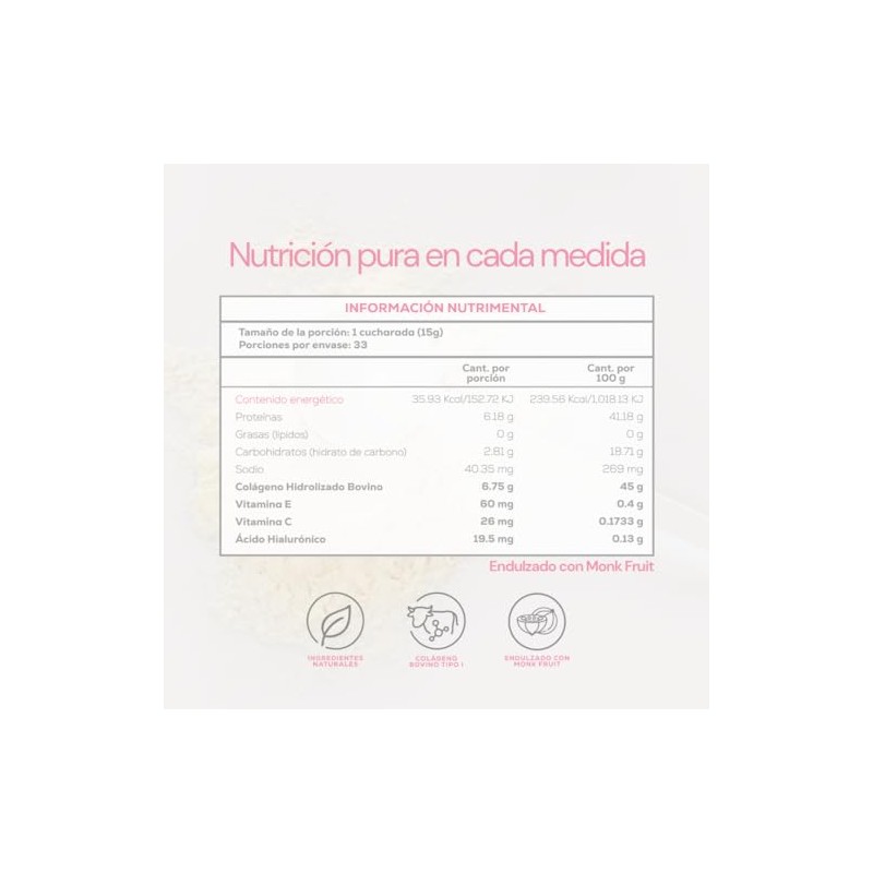 Caro Fit Colágeno Hidrolizado Tipo Polvo Sabor Vainilla 500