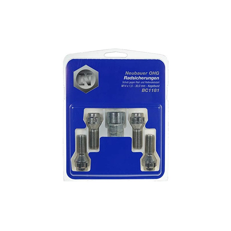 Lampa Anti-theft wheel bolt M14 x 1.5, cone seat, shaft