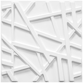 LEVOWAY 33 Pack 3D Wall Panels for Interior Wall Decor, 12''x12'' White Accent Textured Wall Panels, Wall Covering Panles for Living Room, Gaming Room, TV Background, Cover 32 Sq.Ft