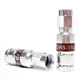 2 Pieces PCT-TRS-11MG Compression RG11 Connector Torque Retaining Continuous Ground Standard through Quad-Shield All Brass Coaxial Fitting 21mm Stroke Length