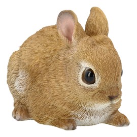 Figuren Shop GmbH Garden Rabbit Figurine - Weatherproof & Hand-Painted Rabbit Figurine for Garden, Balcony & Patio, Polyresin, 11.5 cm