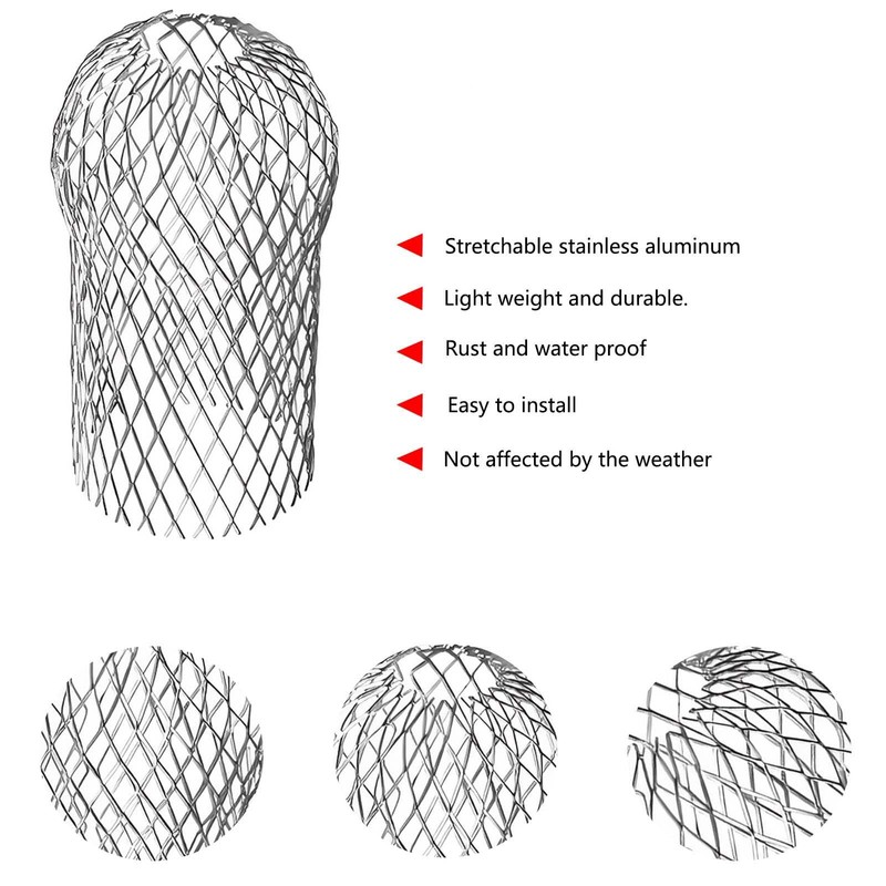 6Pcs Gutter Downspout Guards 3.5 Inch Aluminum Leaf Filter Strainer