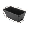 LEXININ 6 Pack 14 Inch Black Plastic Rectangular Window Planter