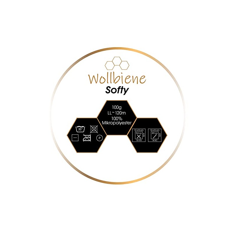 Wollbiene Softy 100 g Chenille Wool for Crocheting Knitting Wool,