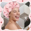 Cherry Shower Cap for Women Terry Lined Shower Cap