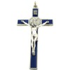 ST. Benedict crucifijo de pared con esmalte de color en