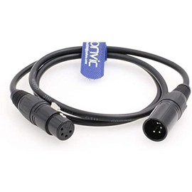 Eonvic XLR Microphone Cable, 4 Pin XLR Male to Female Audio Balanced Cable (1M)
