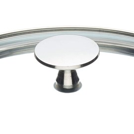 MasterClass Tempered Glass Saucepan Lid with Stainless Steel Handle, 24 cm (9.5")