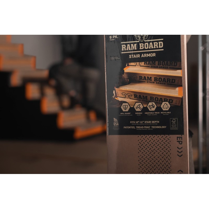 Ram Board Stair Armor for Temporary Stair Protection, 1.58 feet