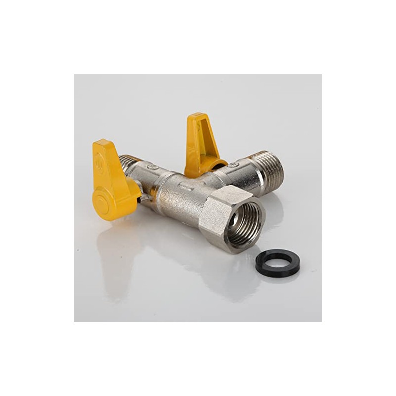 Garden Hose Splitter 2 Way, Heavy Duty Solid Brass Hose