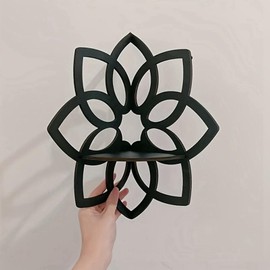 Nagoyuki Boho Wall Corner Shelves Wooden Flowers Wall Corner Shelves Floating Shelves Crystal Display Shelf