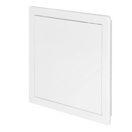 Awenta 250 x 250 mm Plastic Access Panel Door - White Opening Flap Cover Plate - Inspection Hatch - Door Latch - Concealed Hinge - Removable Door - Paintable Smooth Surface (10 x 10 Inches)