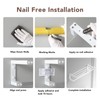 30cm Bathroom Wall Mounted Shelf Space Aluminum Acrylic Towel Rack