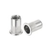 sourcing map 100Pcs Rivet Nuts Flat Head, M10 Stainless Steel
