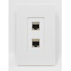 RiteAV CAT 6A 2 Port Shielded Cat6a Wall Plate 1