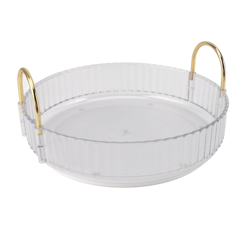 Round Storage Tray 360 Degree Rotating Waterproof Clear Desktop Organizer