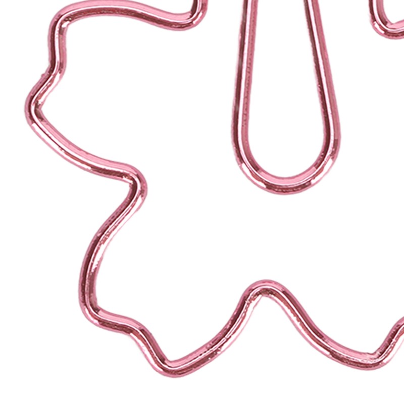 100pcs Sakura Shape Paper Clips Increased Slip Resistance Plating Process
