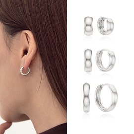 OST Basic One Touch 925 Silver Earrings 111419 mm (Choose 1 of 3 types) OTE12470 14mm / 오에스티 베이직 원터치 925실버 귀걸이 111419 mm (3종 택1) OTE12470 14mm