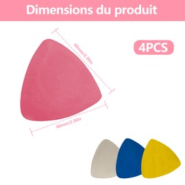 Zeeorymn Tailors Chalk,Fabric Chalk Pieces of 4 Colours,Sewing Chalk Suitable for Tailoring,Sewing, Fabric, Leather Marking, DIY,Quilting, Handicrafts(4 Pcs)