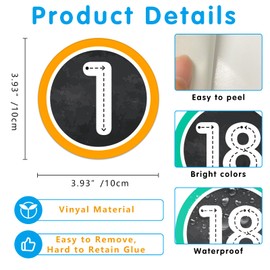 Fsaoor 36PCS Line Up Spots for Classroom Floor 4" Number Spot Markers Stickers Classroom Line-up Number Dots Stickers Floor Decals for Back to School Kindergarten Preschool Classroom Teacher Supplies