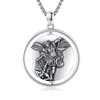CRWENG Medalla de San Miguel Arcangel 925 Sterling Silver Saint