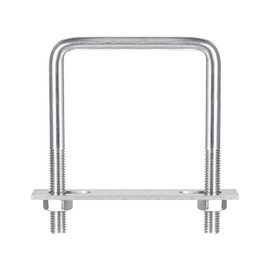 sourcing map U Bolts U Bolts M10 x 92 mm x 110 mm Square U Shackle Bolt 304 Stainless Steel U-Bolts with Nut Plate Bracket Clamp Fence Attachment for Roof Box Car Pipe Towing