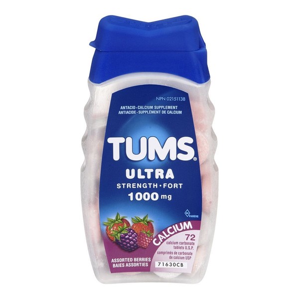 TUMS ULTRA STRENGTH 1000MG, PEPPERMINT / 72TB