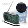 TOPINCN Radio Solar con Linterna LED Radio Am/FM de Manivela