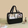 Travel Toiletry Bag 3 Pack/Size Waterproof Clear PVC and PU