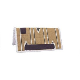 Tough 1 Square Saddle Pad/Fleece Bottom, Taupe/Black/Cream, 30 x 30