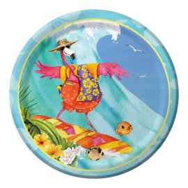 Party Flamingo Plates Fun Summer Party 9" Paper Dinner Plates Decoration Favor Supply