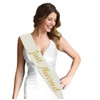 Vrogadso Just Married Sash with Gold Glitter Letters