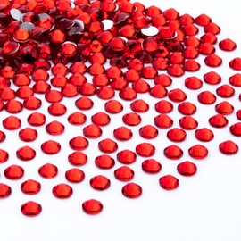 YHMQ DU 576 Pieces Rhinestones, Nail Crystals, Rhinestones for Nails, Crystal Red, SS30 (6.4-6.5 mm)