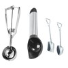 Stainless Steel Trigger Ice Cream Scoop Set – 4-Piece Professional
