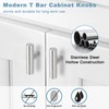 Estmoon 30 Pack Cabinet Knobs Brushed Nickel Cabinet Handles, Stainless