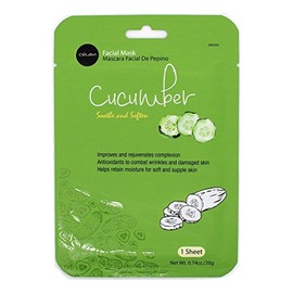Celavi Essence Facial Mask Paper Sheet Korea Skin Care Moisturizing 12 Pack (Cucumber)