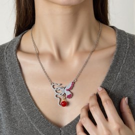 Buyongwant Snake Butterfly Necklace for WomenY2k Irregular Round Bead Pendant Necklace Women's Jewelry Red Necklace