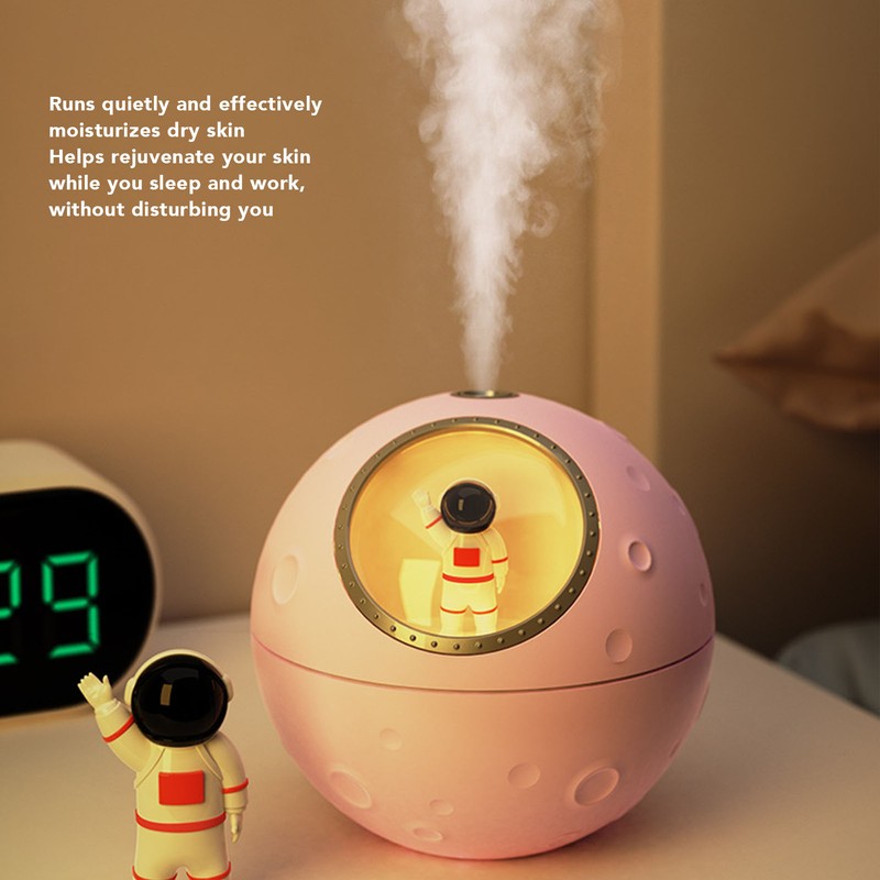 Space Capsule Humidifier 2 Gears Adjustable 300ml Quiet Cute Astronaut