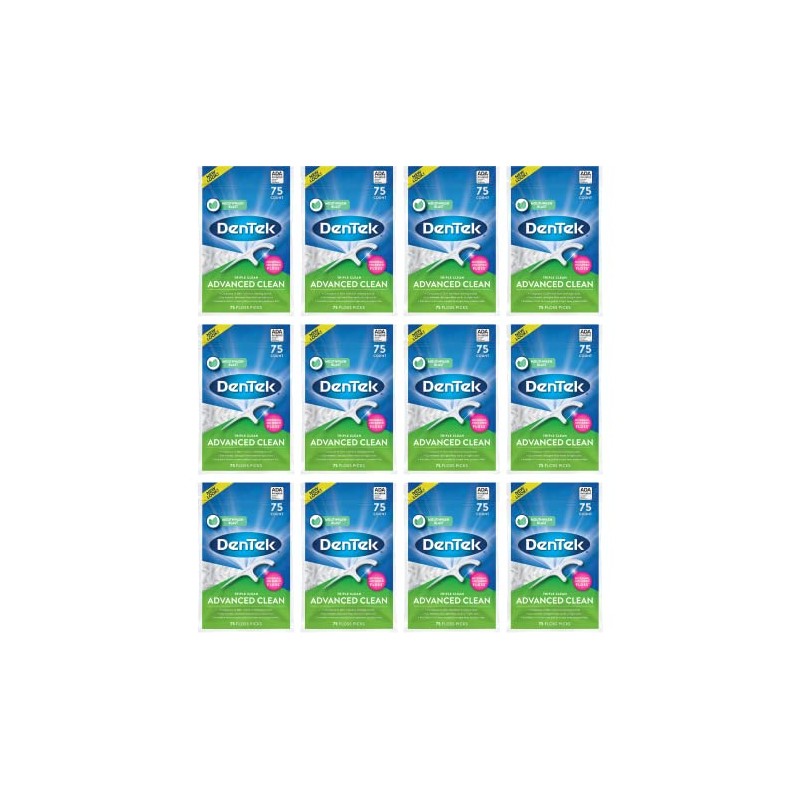 DenTek Triple Clean - Púas de hilo dental, 75 unidades,