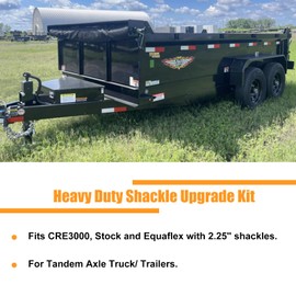 Heavy Duty Shackle Upgrade Kit Compatible with CRE3000 Stock and Equaflex 2.25" Shackles Tandem Axle Truck/Trailers Suspension Kit Replacement UO12-016